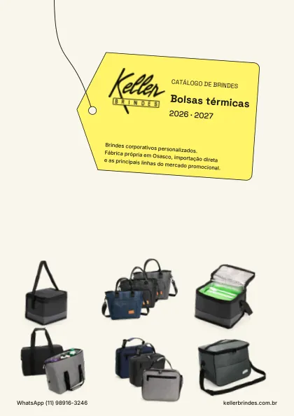 Capa do catálogo Bolsas térmicas da Keller Brindes