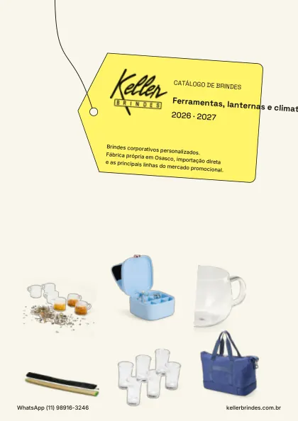 Capa do catálogo Ferramentas, lanternas e climatizadores da Keller Brindes